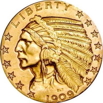 Picture of $5 Gold Half-Eagle Indian Head Type