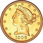 Picture of $5 Gold Half-Eagle Liberty Type