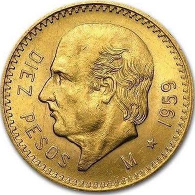 Gold Mexican 10 Peso Mexico 10 Pesos Gold Coin Pacific Rim Trading International