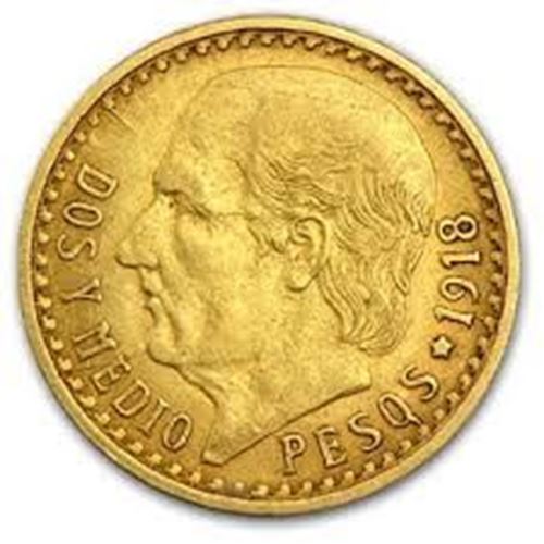 Picture of Gold Mexican 2 1/2 Peso