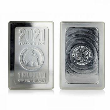 Picture of 2021 Year of the Ox Kilo Silver Stackable Bar