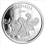 Picture of 1 oz Grenada Octopus 2020 Silver Coin