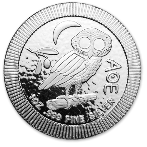 Picture of 1 oz Owl of Athena Stackable Silver Round